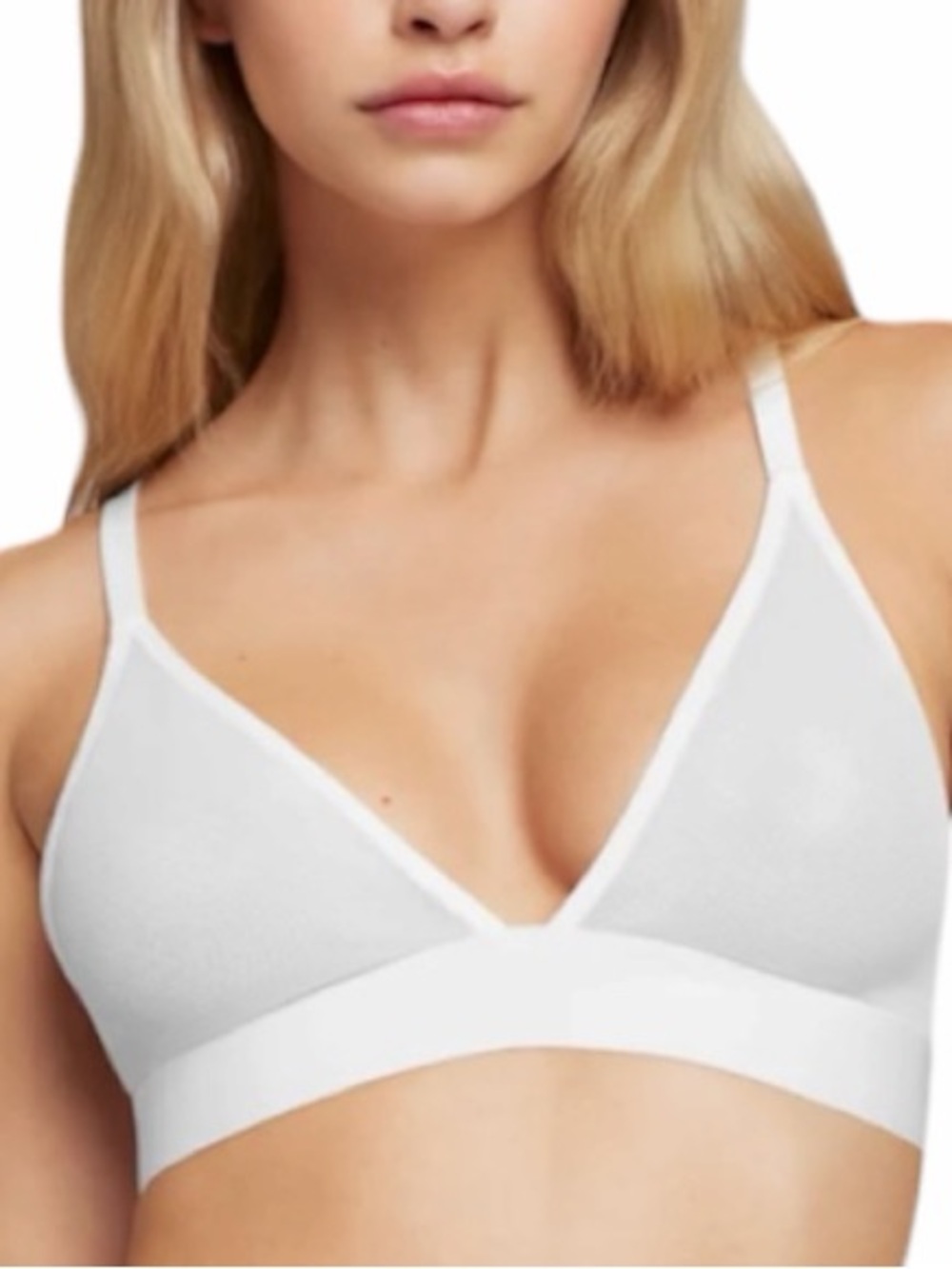 NWT Negative Underwear White Sieve Triangle Mesh Bra Size 3